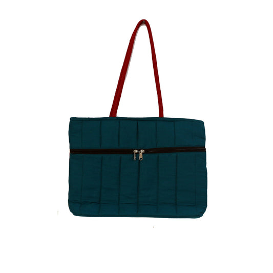 Green Color Mirror Work Shoulder Bag - PUSHMYCART