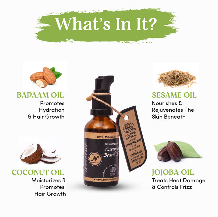 Herb Cience Nourishing ProV Caveman Beard Oil - PUSHMYCART