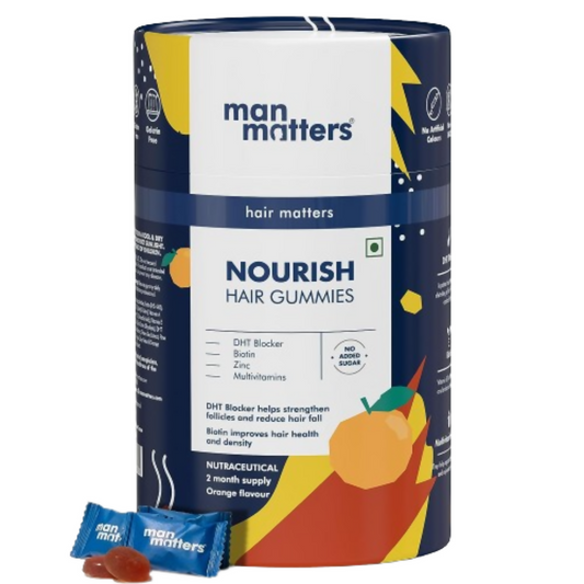 Man Matters Nourish Hair Gummies | Orange Flavour