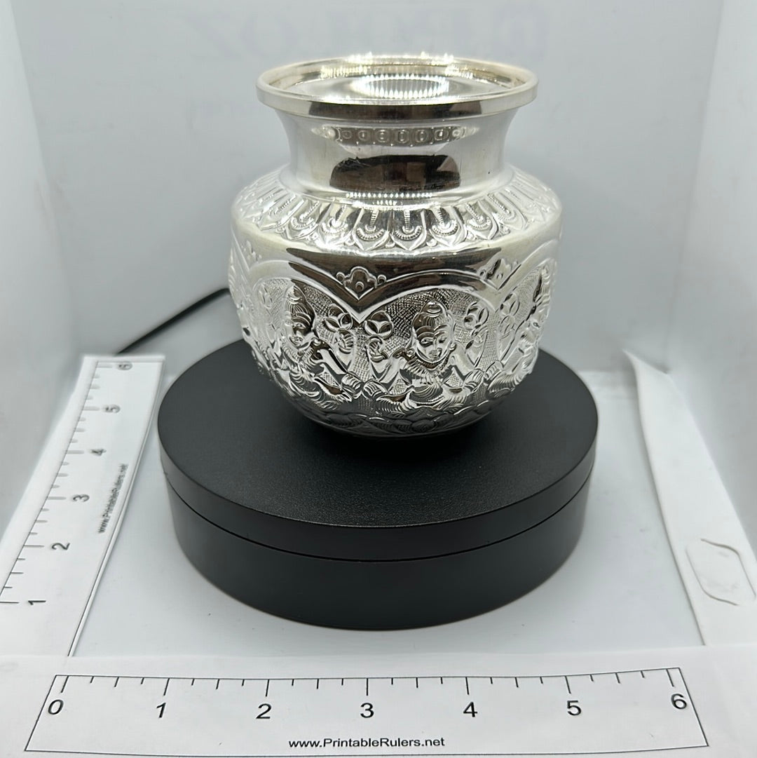 Pure Silver Small Kalasham 127g - PUSHMYCART