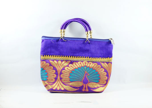Stylish Blue Fancy Bag - PUSHMYCART