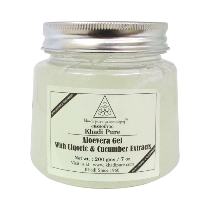Khadi Pure Herbal Aloeveragel with Liquorice and Cucumber Extracts 200ggel