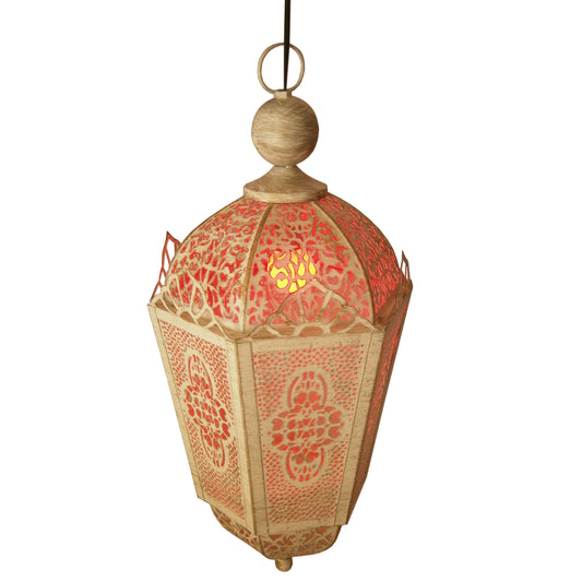 Antique Hanging Electric Lamp And Tea Light Lantern