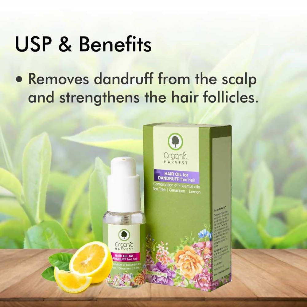 Organic Harvest Hair Oil for Dandruff Free Hair