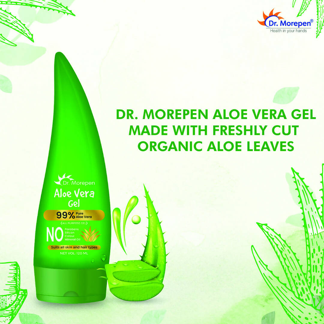 Dr. Morepen 99% Pure Aloe Vera Gel for Glowing Skin & Healthy Hair - PUSHMYCART