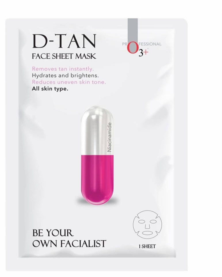 Professional O3+ D-Tan Face Sheet Mask