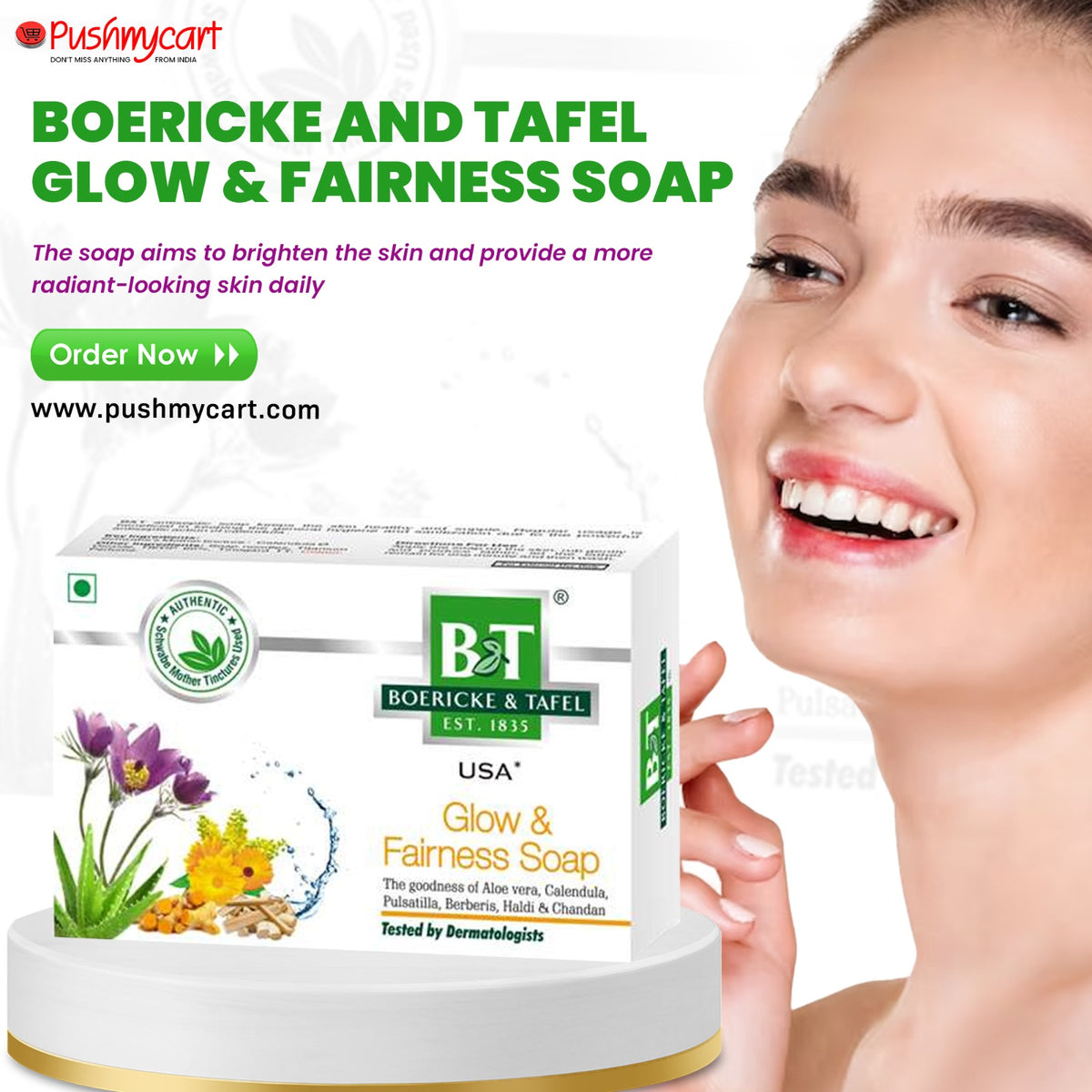 Boericke and Tafel Glow & Fairness Soap 75g – PUSHMYCART