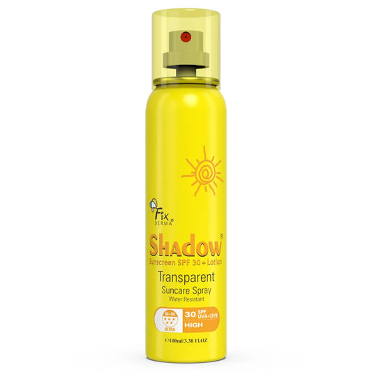Fixderma Skincare Shadow Sunscreen Spray Spf 30+ Lotion Transparent Suncare