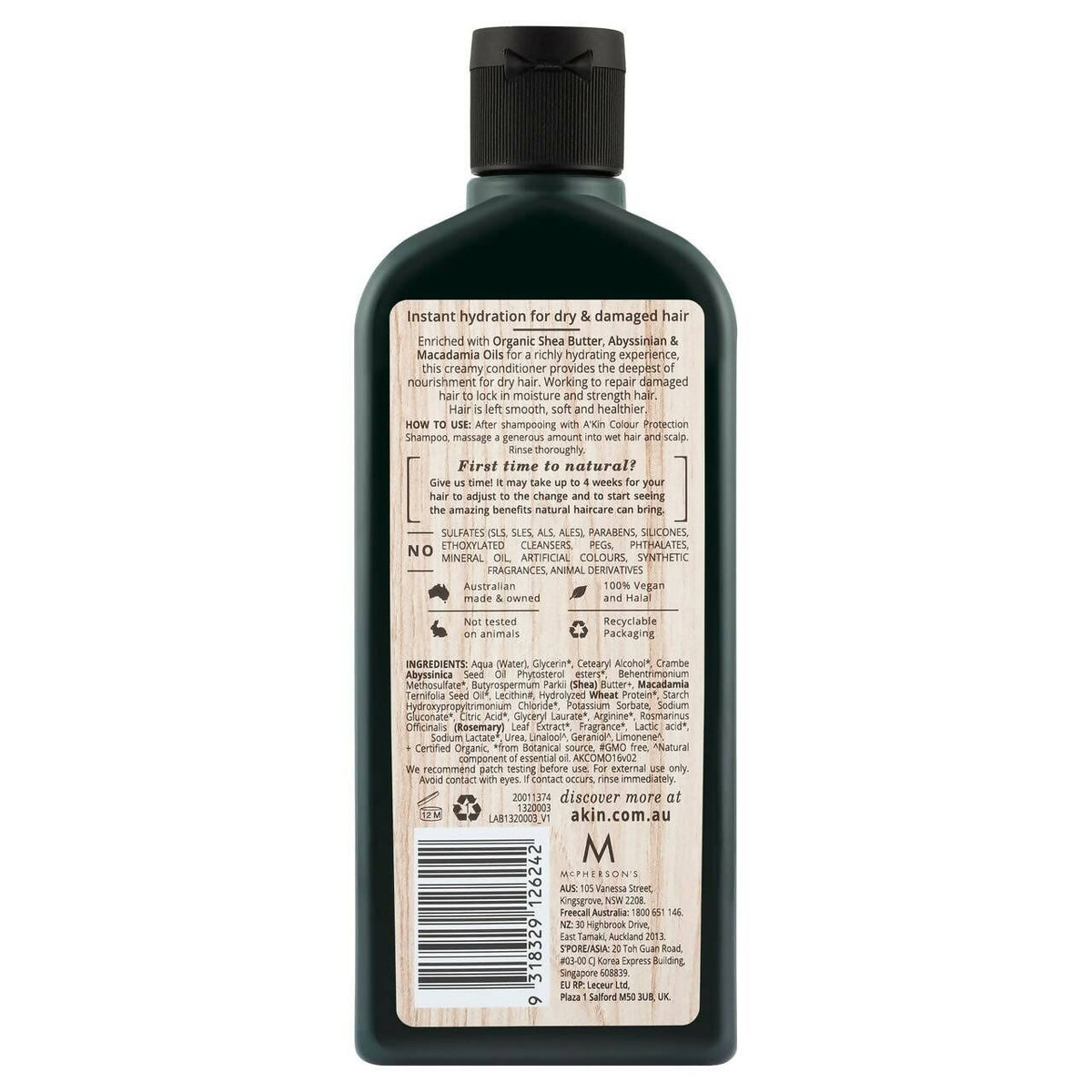Akin Macadamia and Wheat Protein Moisture Rich Conditioner - PUSHMYCART