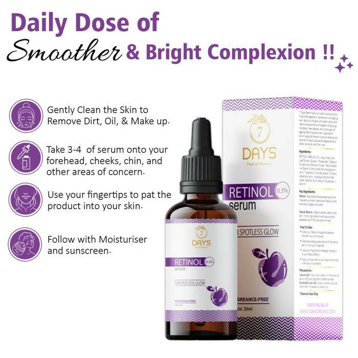 7 Days Organic Retinol Serum for Face 