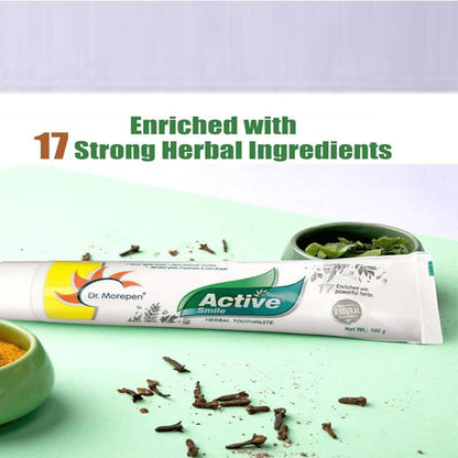 Dr. Morepen Active Smile Toothpaste with Bamboo Brush - PUSHMYCART