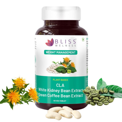 Bliss Welness CLA White Kidney Bean Extract Green Coffee Bean Extract Tablets