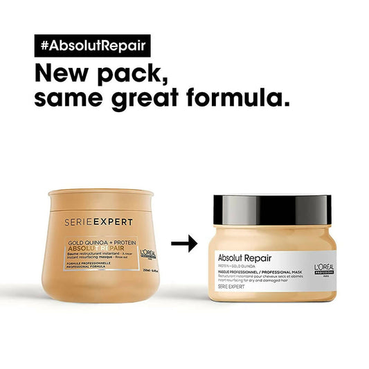 L'Oreal Paris Absolut Repair Hair Mask With Protein And Gold Quinoa - PUSHMYCART