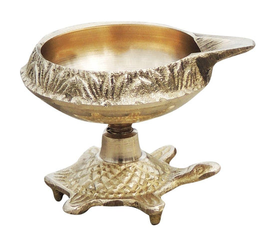 Brass Oil Lamp Deepak On Tortoise 0.05kg