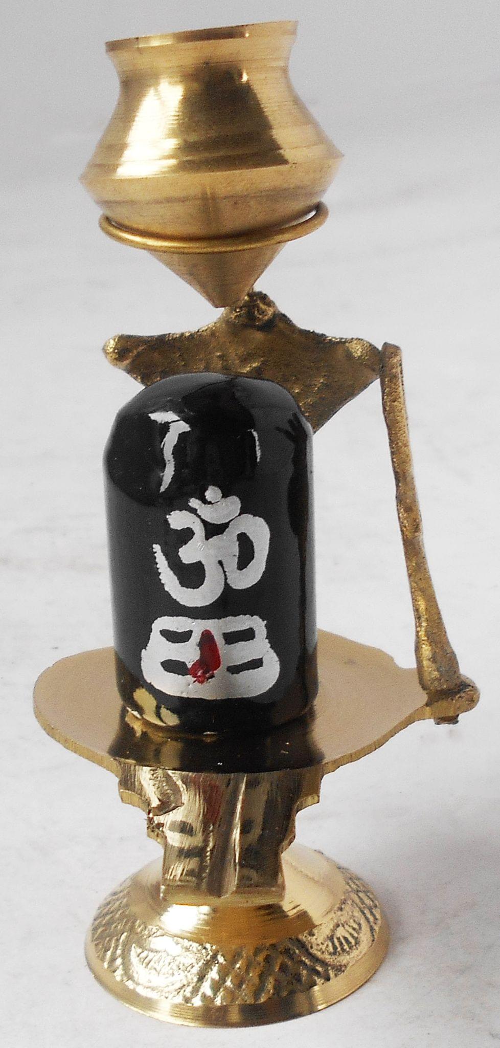 Brass Shiv Ling Black Stone 0.08Kg