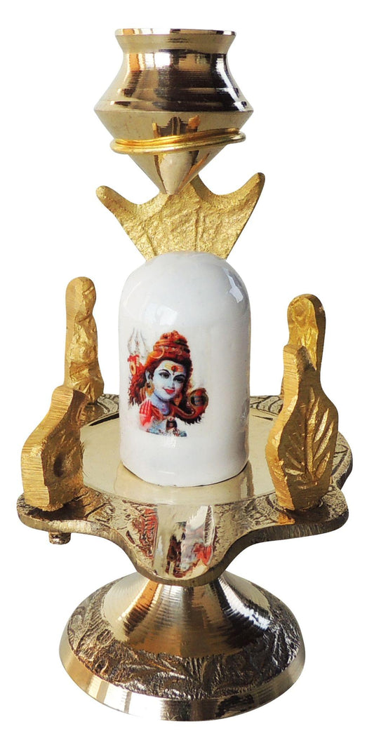 Brass Shivparivaar White Stone 0.13Kg
