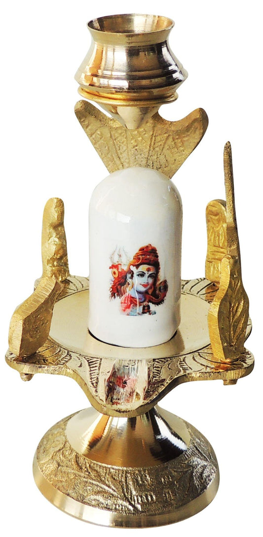 Brass Shivparivaar White Stone 0.15Kg