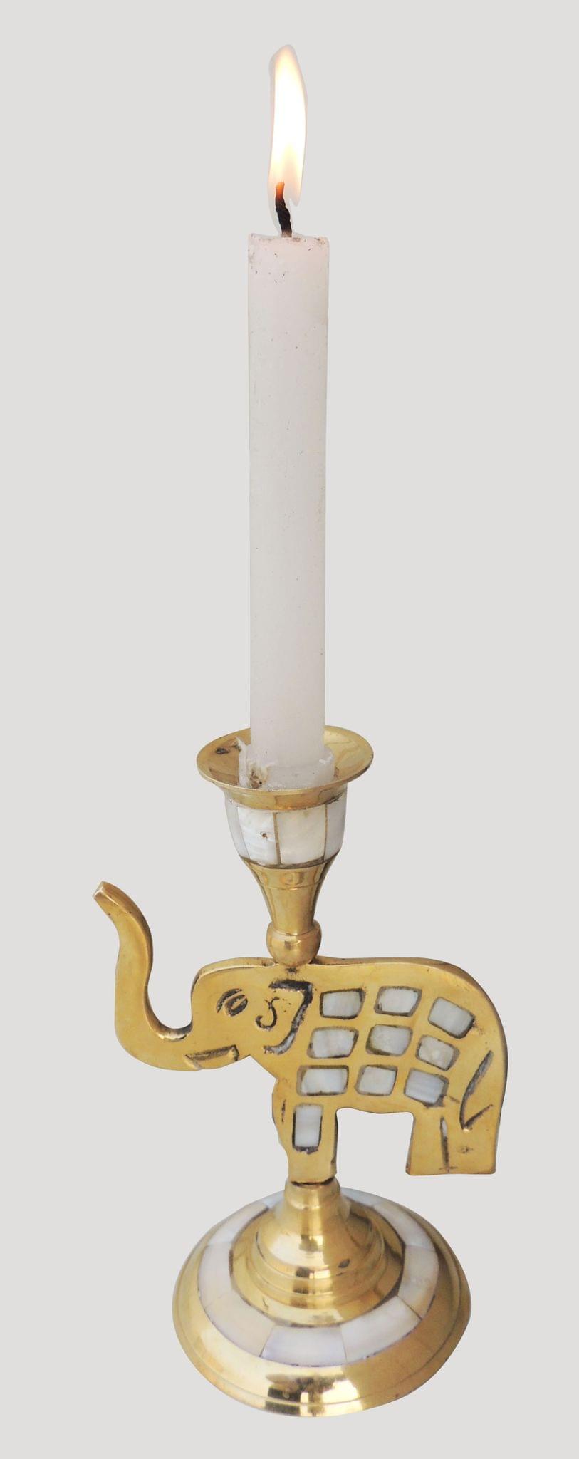 Brass Table Elephant Candle Stand 0.2Kg