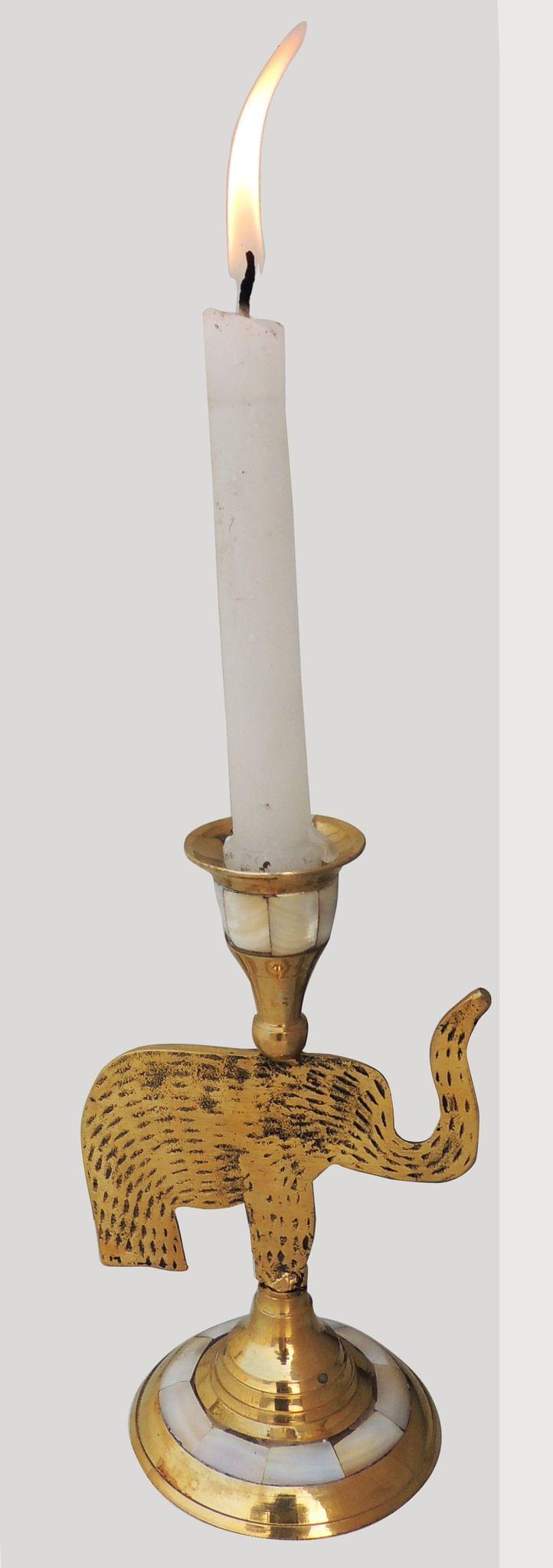 Brass Table Elephant Candle Stand 0.2Kg