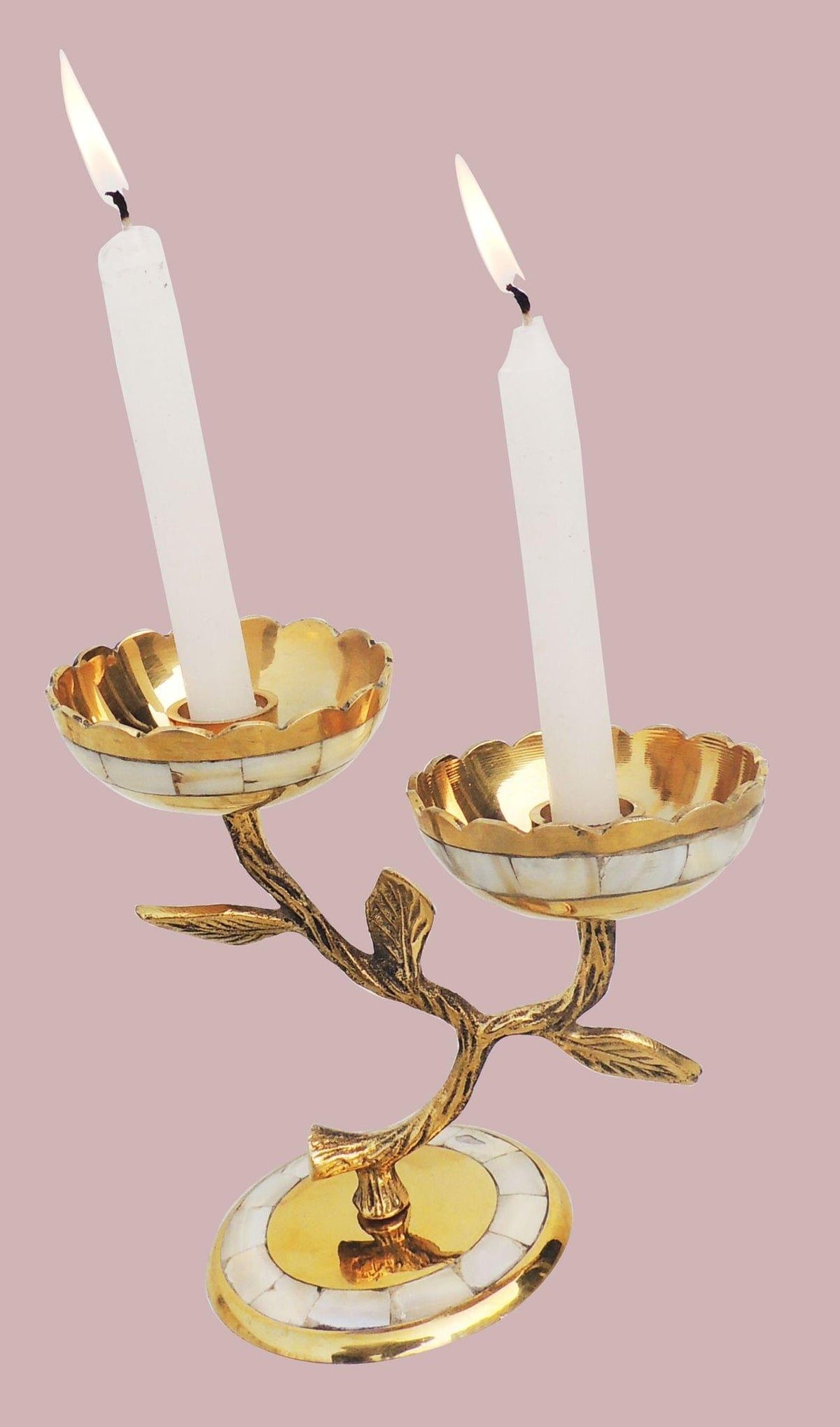 Brass Table Tree Candle Stand 0.56Kg