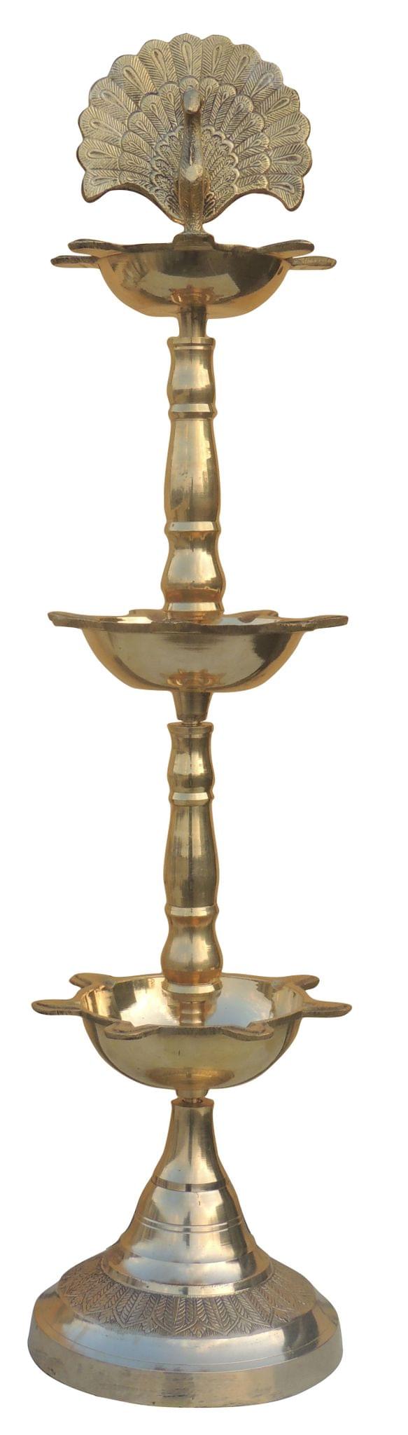 Brass 3 Step Murga Stand Deepak 4.18Kg