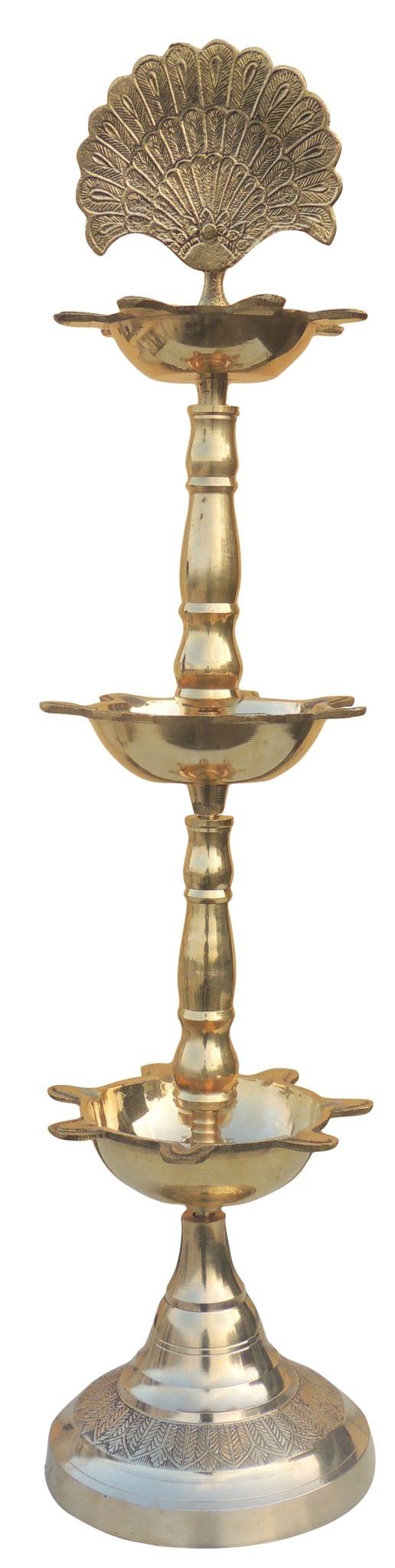 Brass 3 Step Murga Stand Deepak 4.18Kg