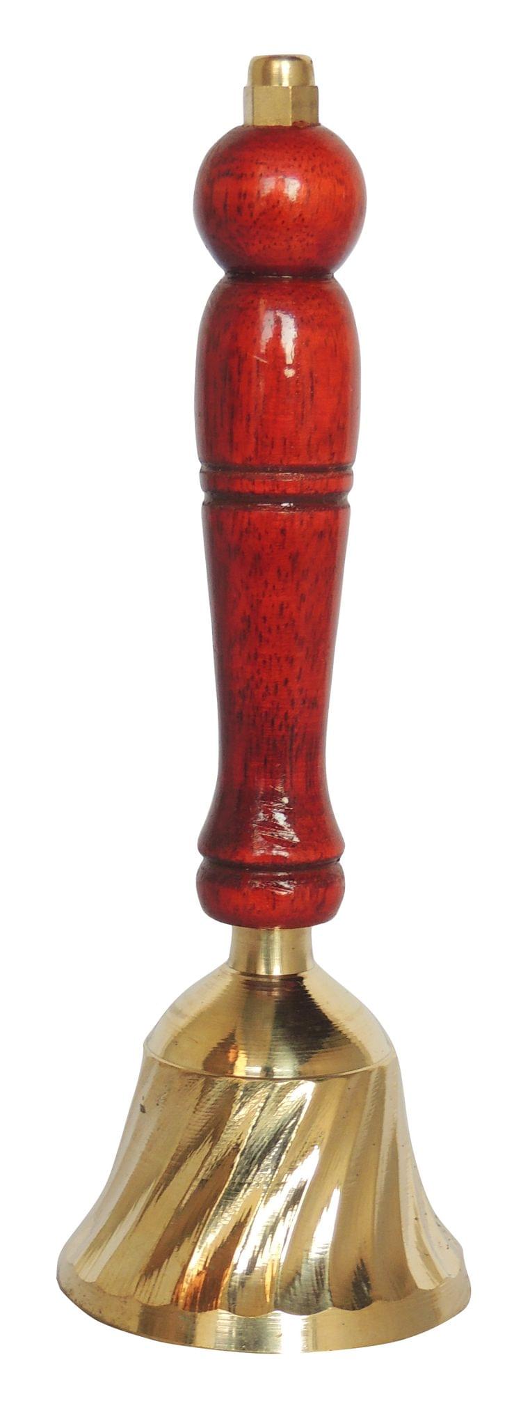 Brass Ghanti Bell With Wood Handle 0.2Kg