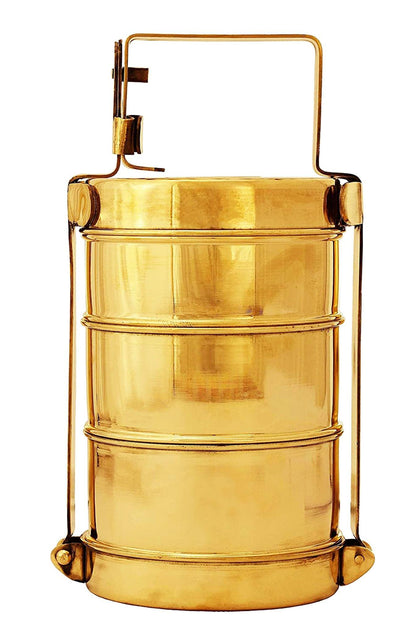 Brass Lunch Box Tiffin Box 1.44kg