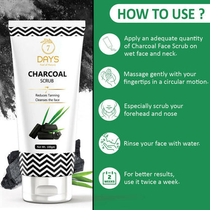 7 Days Activated Charcoal Face Scrub 
